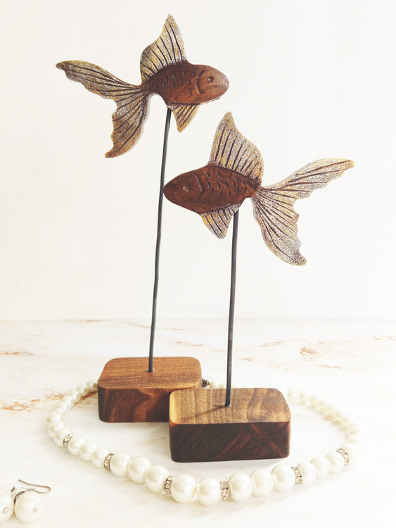 ماهی چوبی دست ساز هفت سین نوروزی