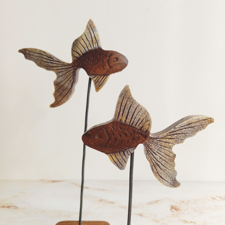 ماهی چوبی دست ساز هفت سین نوروزی