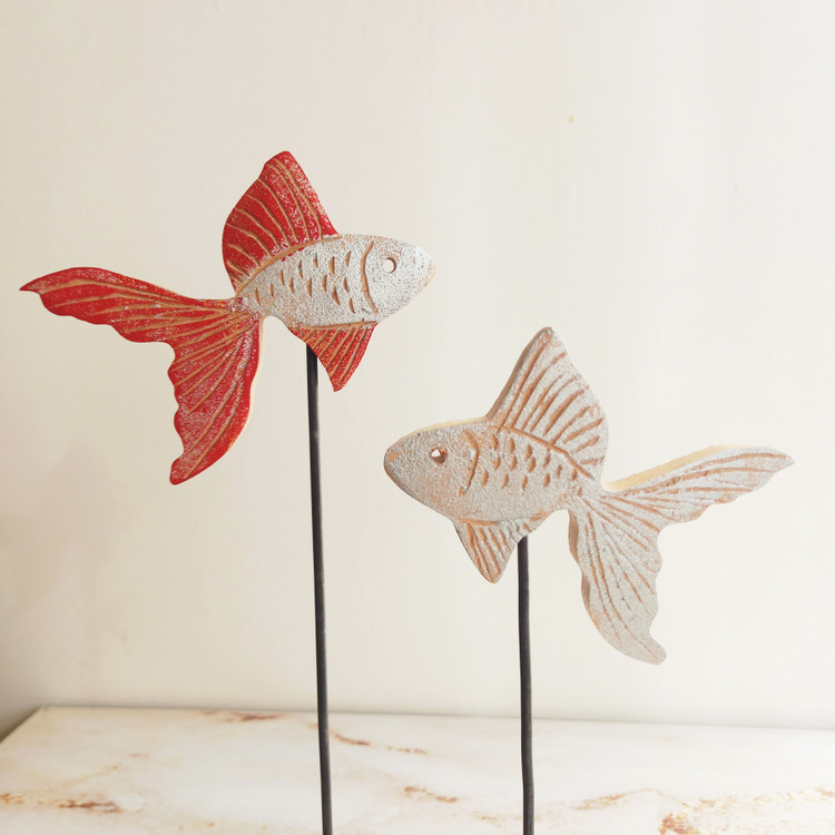 ماهی چوبی دست ساز هفت سین نوروزی