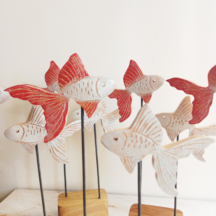 ماهی چوبی دست ساز هفت سین نوروزی