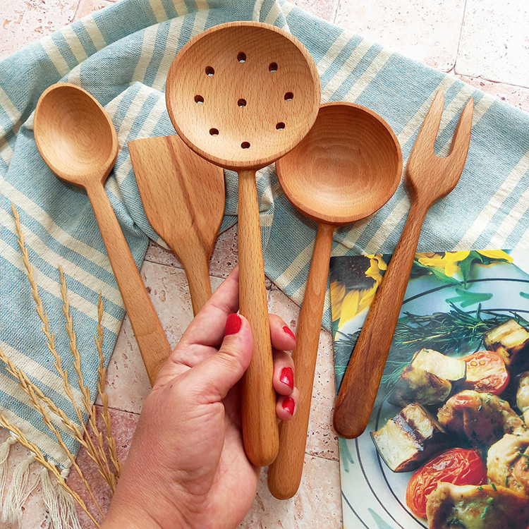 سرویس کفگیر و ملاقه چوبی ویژه جهیزیه عروس