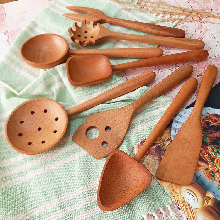 سرویس کفگیر و ملاقه چوبی دست ساز ویژه جهیزیه عروس