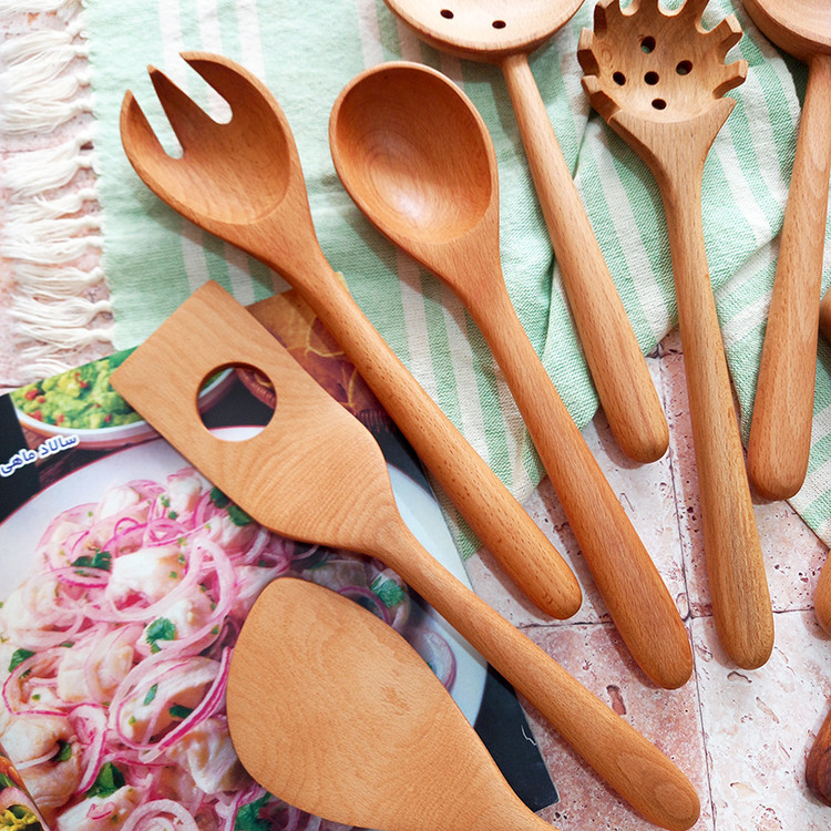 سرویس کفگیر و ملاقه چوبی ویژه جهیزیه عروس