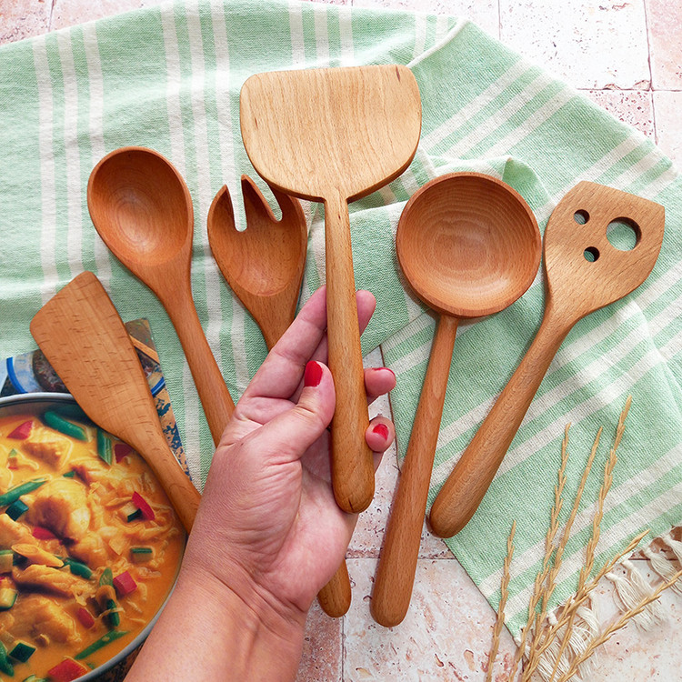 سرویس کفگیر و ملاقه چوبی ویژه جهیزیه عروس