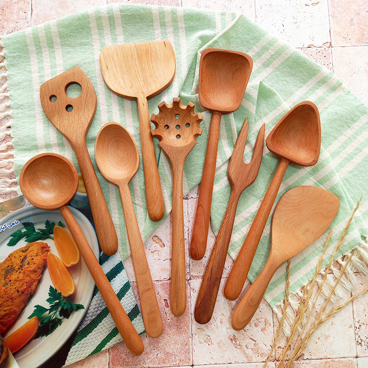 سرویس کفگیر و ملاقه چوبی ویژه جهیزیه عروس