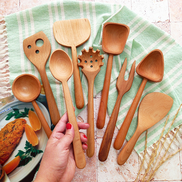 سرویس کفگیر و ملاقه چوبی ویژه جهیزیه عروس