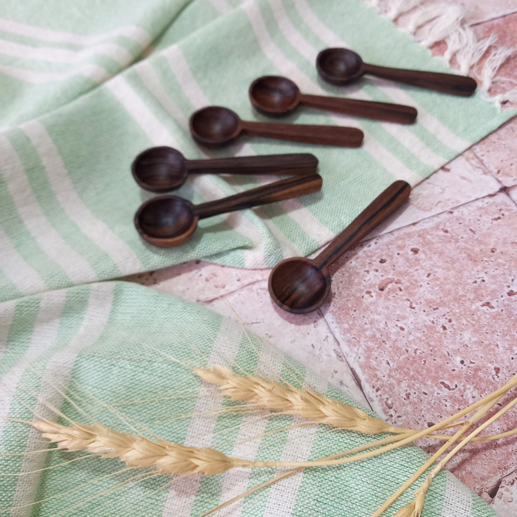 پیمانه ادویه چوبی دست ساز ویژه جهیزیه عروس چوب گردو