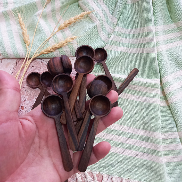 پیمانه ادویه چوبی دست ساز ویژه جهیزیه عروس چوب گردو