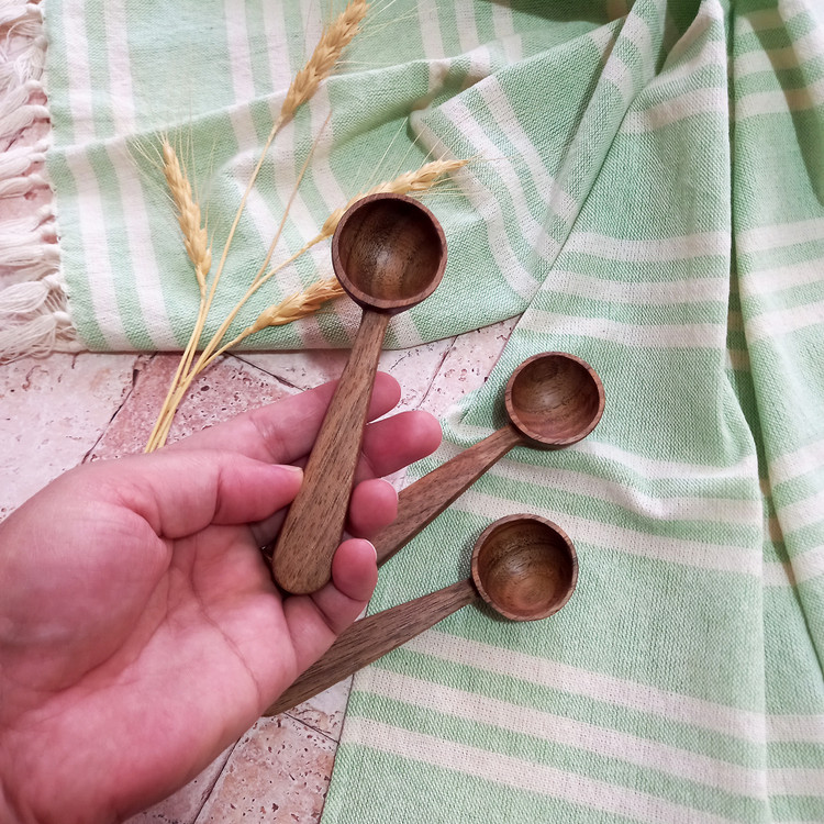 پیمانه ادویه چوبی دست ساز ویژه جهیزیه عروس