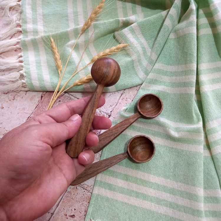 پیمانه ادویه چوبی دست ساز ویژه جهیزیه عروس