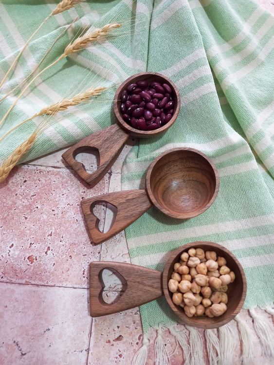 پیمانه حبوبات چوبی دست ساز ویژه جهیزیه عروس