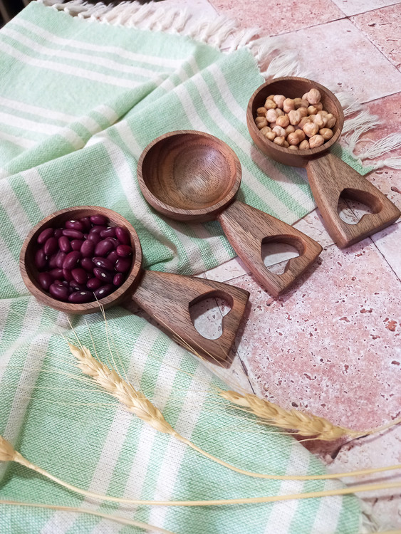 پیمانه حبوبات چوبی دست ساز ویژه جهیزیه عروس