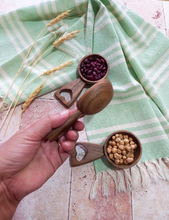 پیمانه حبوبات چوبی دست ساز ویژه جهیزیه عروس