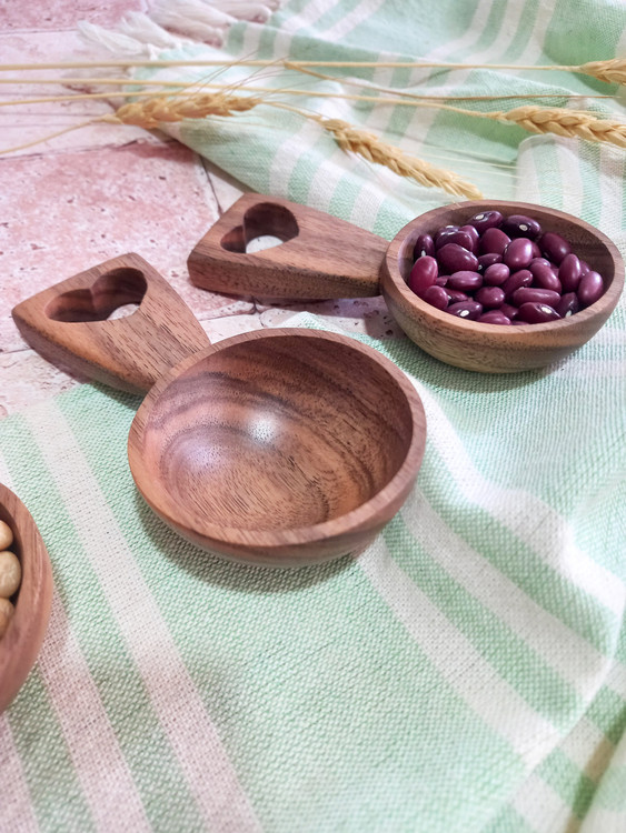 پیمانه حبوبات چوبی دست ساز ویژه جهیزیه عروس