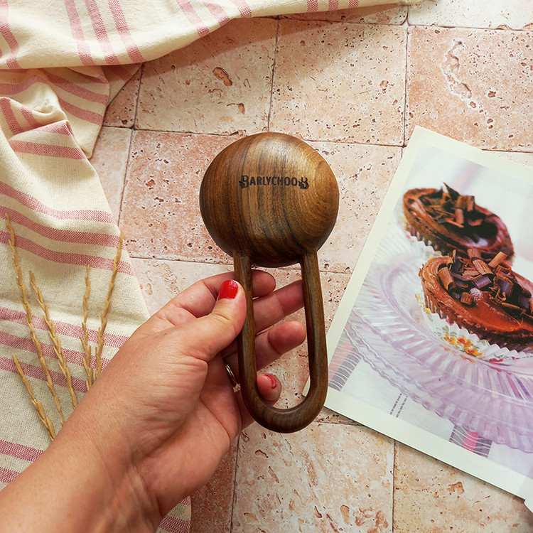 قاشق آجیل چوبی دست ساز مدل ژانت بزرگ ویژه جهیزیه عروس