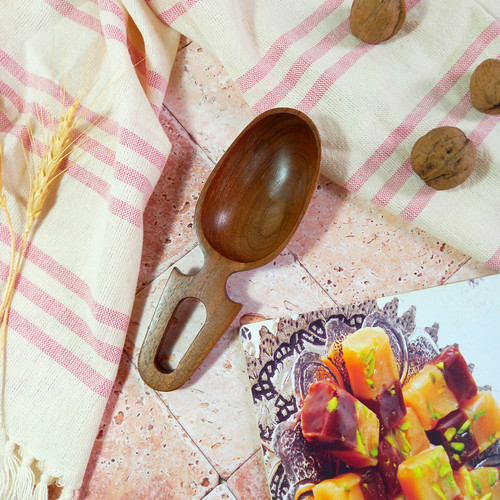 قاشق آجیل خوری چوبی دستساز ویژه جهیزیه عروس