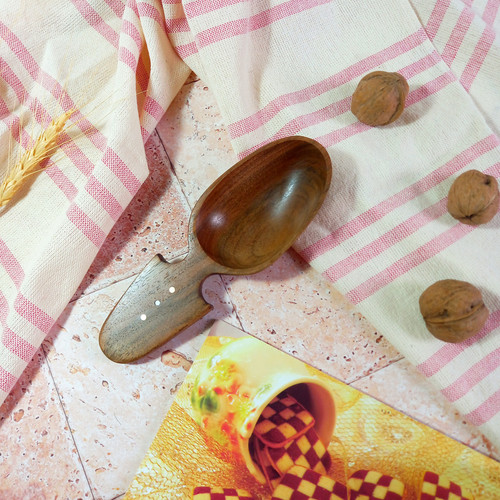 قاشق آجیل خوری چوبی دستساز ویژه جهیزیه عروس