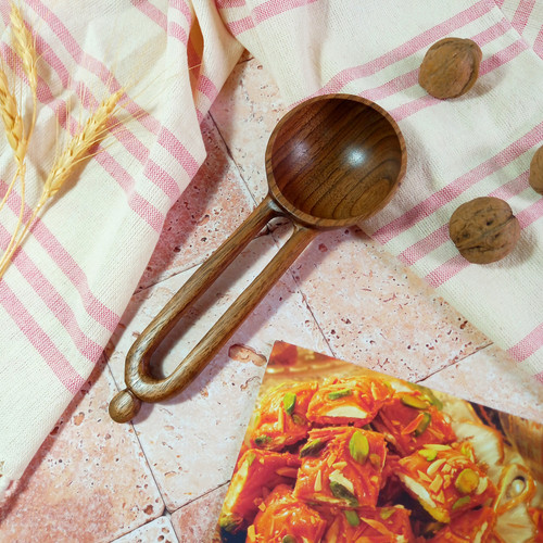 قاشق آجیل خوری چوبی دستساز ویژه جهیزیه عروس