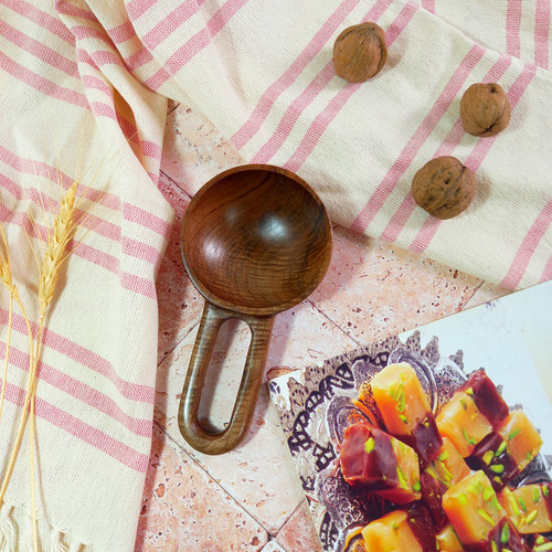 قاشق آجیل خوری چوبی دستساز ویژه جهیزیه عروس