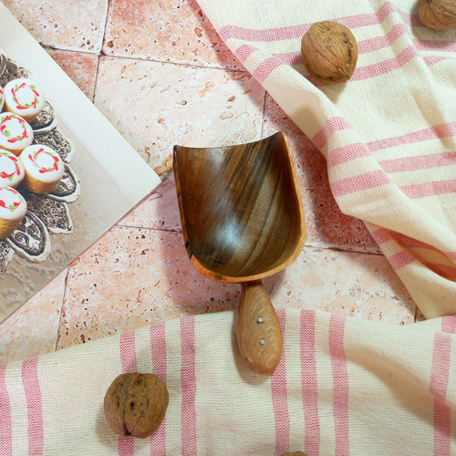 سرتاس آجیل خوری چوبی دستساز ویژه جهیزیه عروس